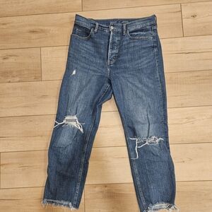 Old Navy Mid Blue High-Rise Straight Jeans